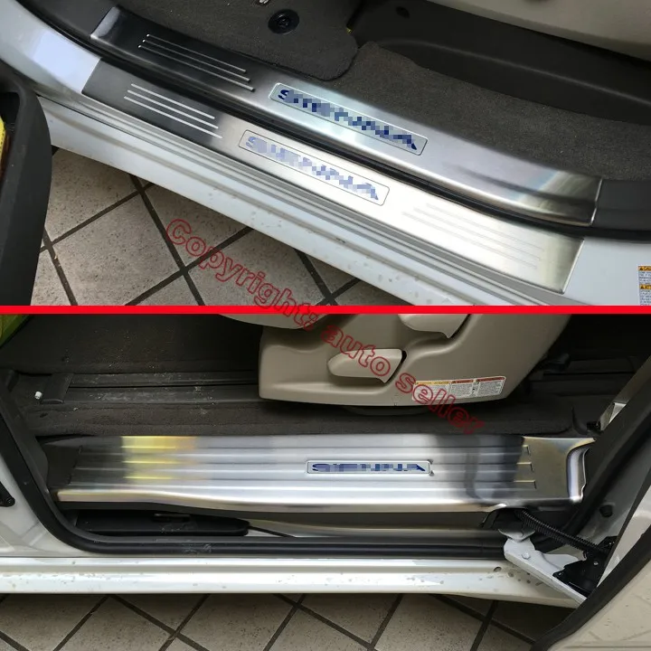 Внутренние и внешние защитные пороги из нержавеющей стали для Toyota Sienna 2015 2016