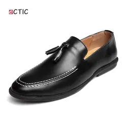 ECTIC Винтаж нежной итальянской свет Для мужчин Penny Loafer Classic Элегантные Представительская обувь роскошные свадебные Calcado Ayakkab