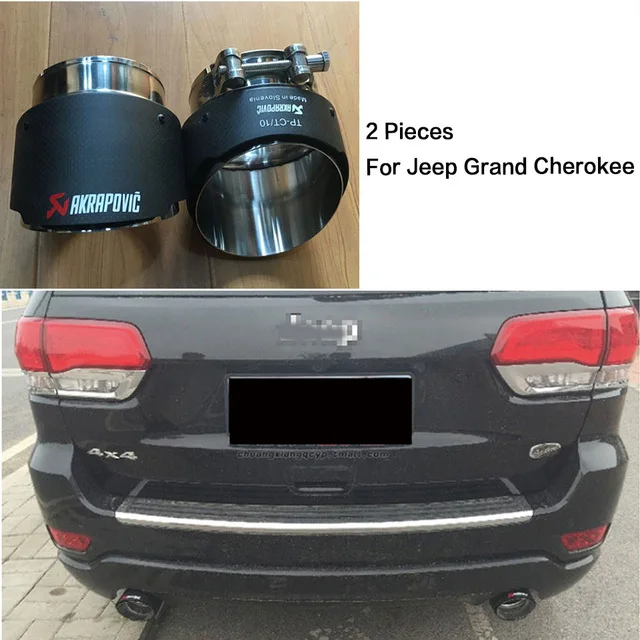 Углеродное волокно Akrapovic наконечники автомобиля выхлопные трубы для Jeep grand cherokee Atenza CX5 Cadillac ATS Toyota Prado Mazda CX-5 6 Audi Q5 - Цвет: For Grand Cherokee