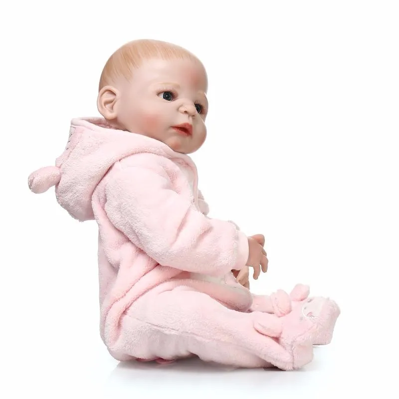 

57cm full silicone reborn babies dolls bebe alive handmade bonecas girl bathe vivid play house Toys Children Best Gifts