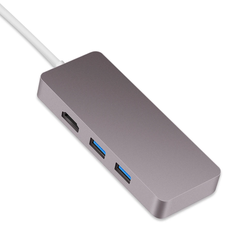 Arealer usb hub 5 в 1 Многофункциональный USB 3,0 Тип C концентратор с Мощность доставки USB 2,0/3,0 4 K * 2 K Высокое разрешение Выход и VGA Порты и разъёмы