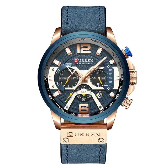 2019 CURREN Luxury Brand Men Analog Leather Sports Watches Men's Army Military W&hellip;