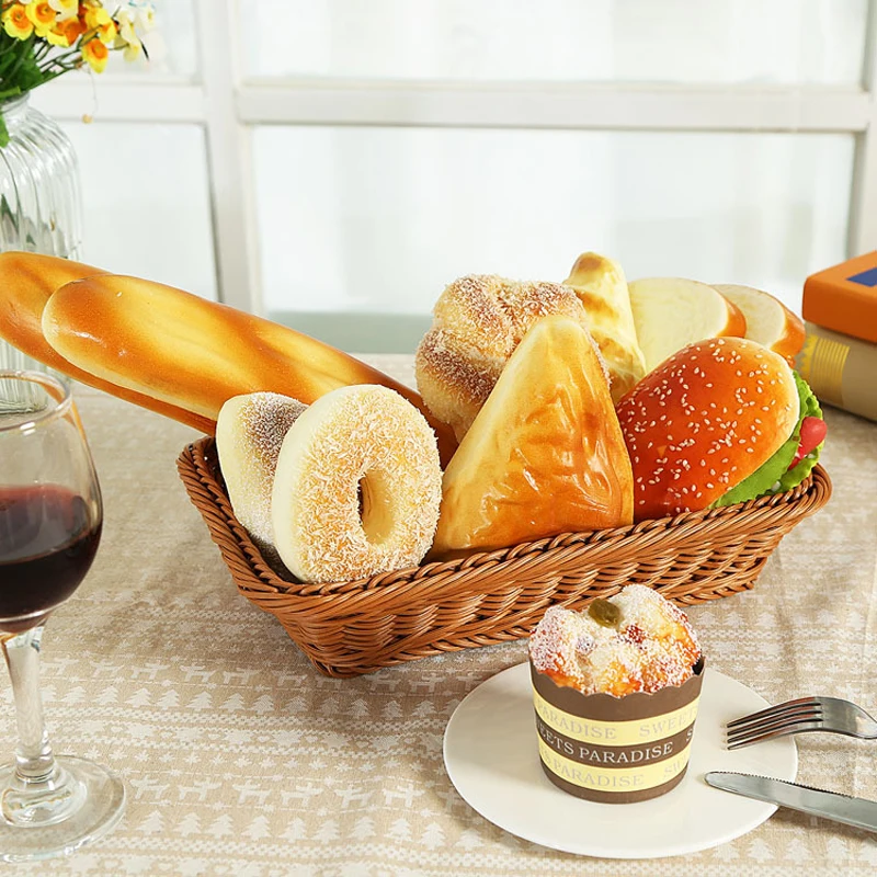 Artificial Bread Doughnuts Simulation Donut Fake Cake Bakery Room Photography Props Window Decoration Wedding Party Home Decor food model food photography props kitchen food toys bread food model donut photography props fake food prank toys