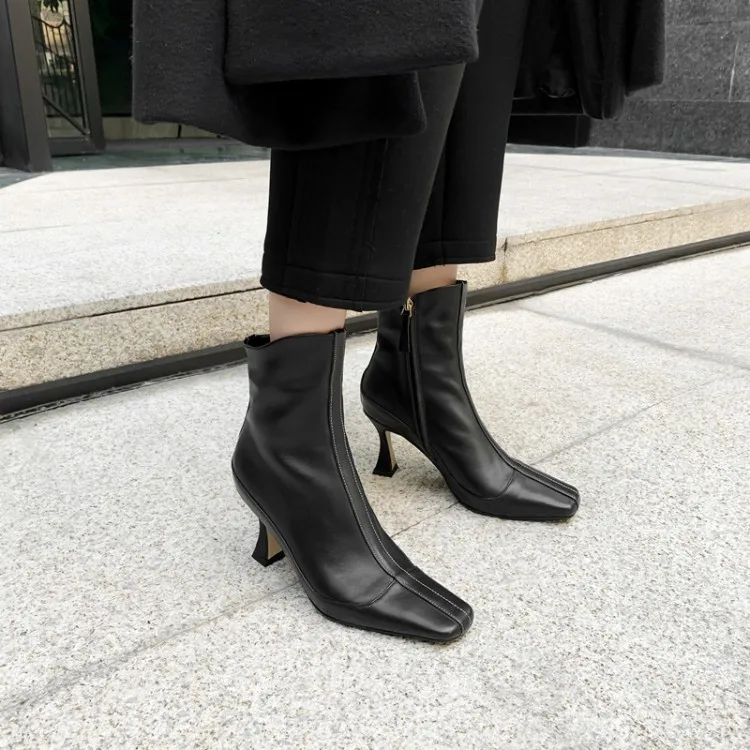 Square Toe Heeled Boots Flash Sales, 55 