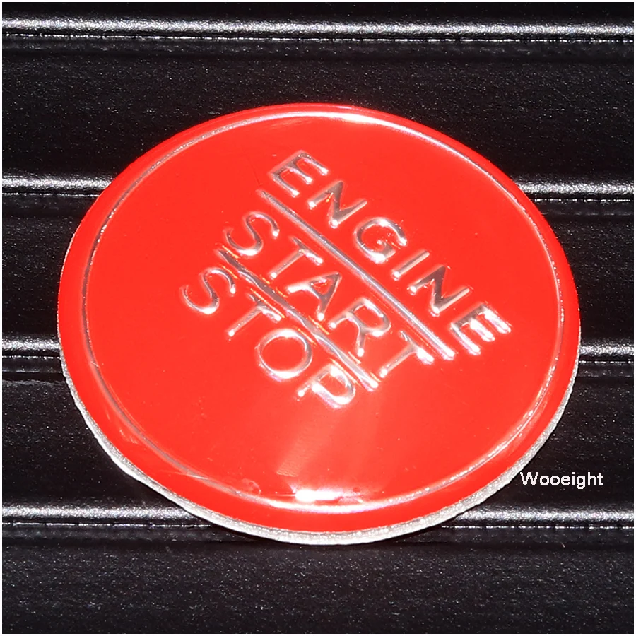 Wooeight Red Blue Black ABS Engine Start Stop Ignition Switch Push Button Cover Trim Cap For Toyota C-HR CHR 2017 2018 2019 (7)