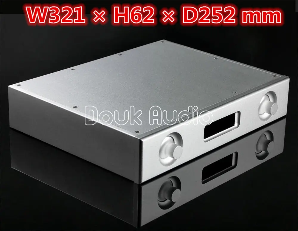 Nobsound белый Алюминий шасси DAC-аудиодекодер корпус DIY Дело Box W320* H62* D252mm