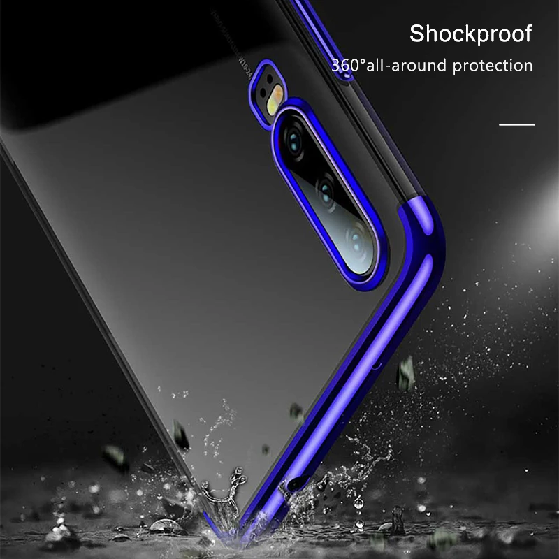 Hacrin Case for Huawei P30 Pro Case Soft Silicone Cover Transparent Plating Bumper Shockproof Bumper Case for Huawei P30 lite