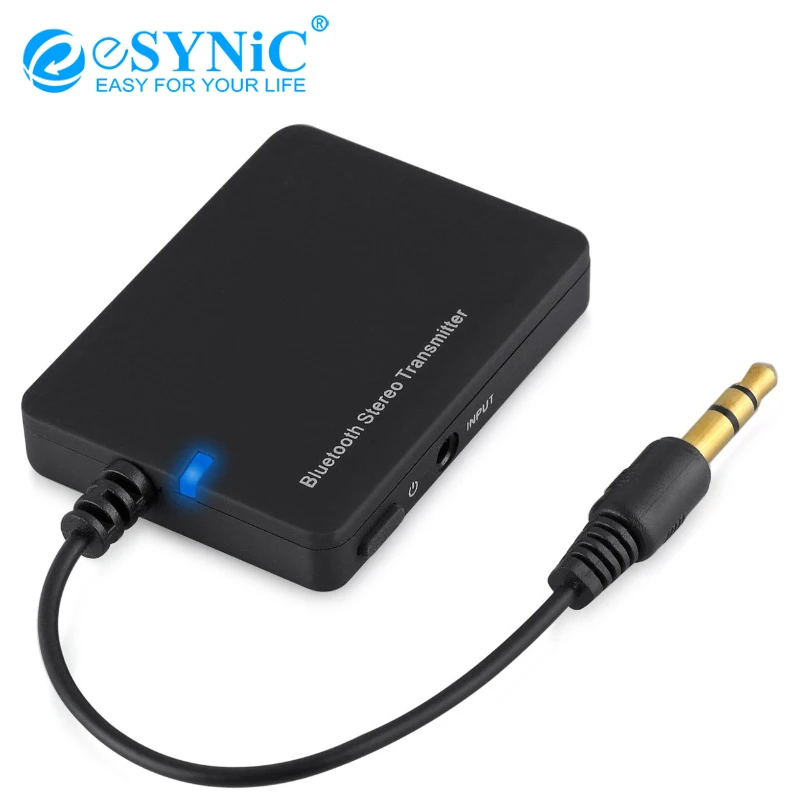 

eSYNiC V2.1 + EDR Bluetooth Audio Transmitter With USB charging Cable 3.5mm Plug Wireless Transfer Stereo Audio Transmitter