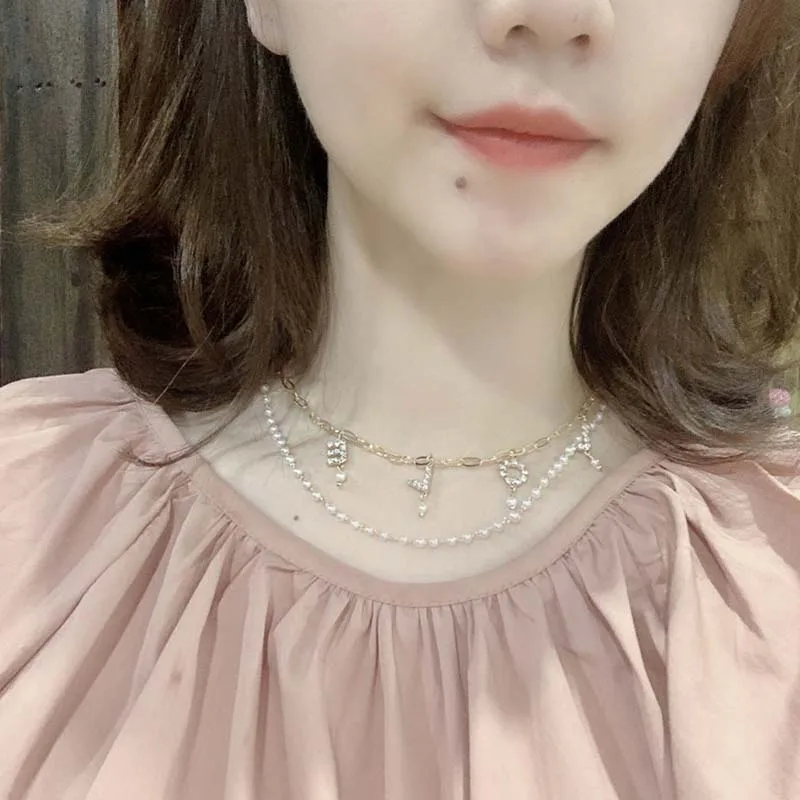 

Women Crystal Statement Collar Choker Luxury Peal Necklaces Jewelry Gifts Dropshipping 100 Styles Design Brand Necklaces