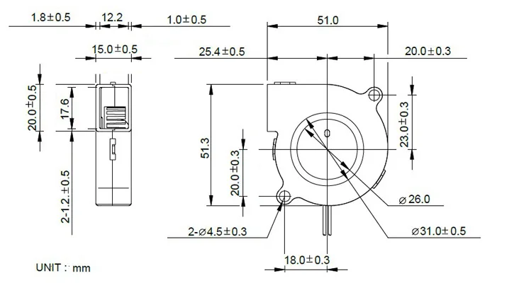 50x50*15 мм DC 12 V 0.13A 2-контактный компьютер PC рукава-подшипник вентилятор охлаждения 5015