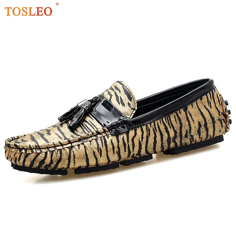 

38-46 Leather Shoes Men Slip On Fringe Moccasins Men Comfortable Men Loafers