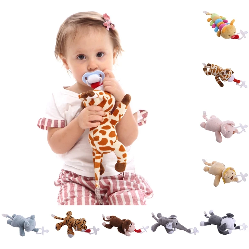 

Baby Boy Girl Dummy Pacifier Chain Clip Plush Animal Toys Soother Nipples Holder