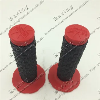 

free shipping Motorcycle pro TAPER DIRT PIT BIKE MOTOCROSS 7/8" HANDLEBAR RUBBER GEL HAND GRIPS Yellow Red Blue Grey