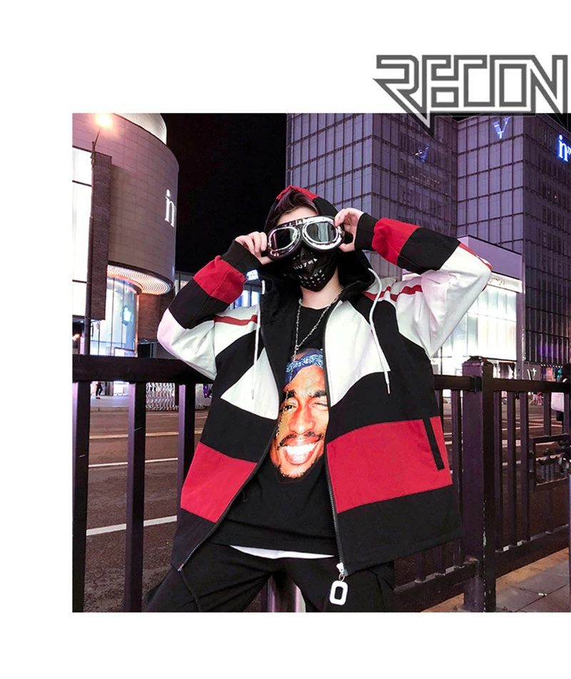 Autumn Spring Jacket Windbreaker Korean Men Hip Hop  (4)