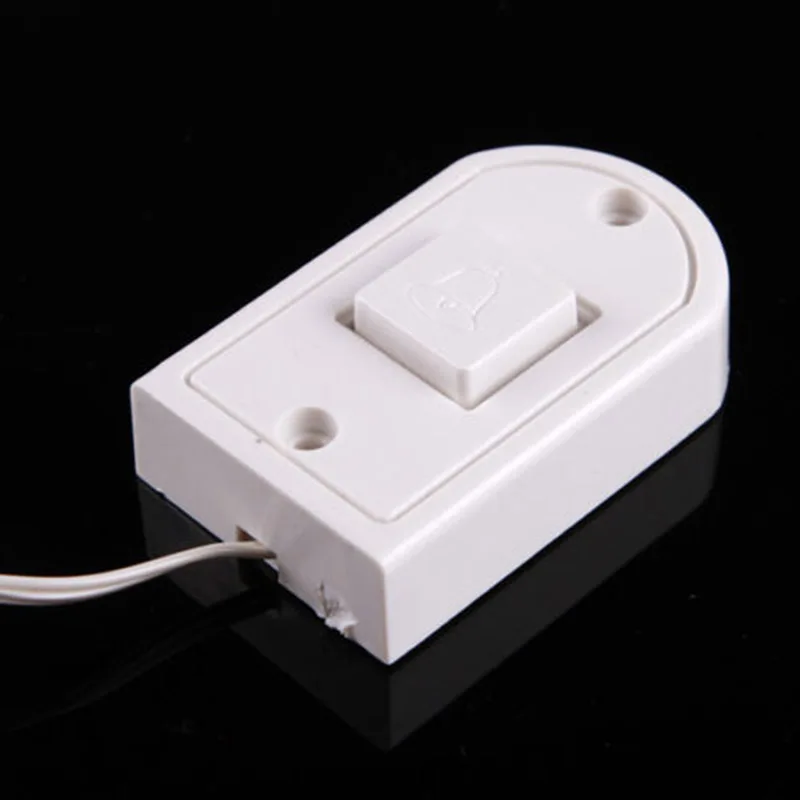 

Bell Wired Door Ring Chime Siren Doorbell Push Button White High quality Durable Wired Wall Wired Door Ring with Press Button (Battery NOT included)