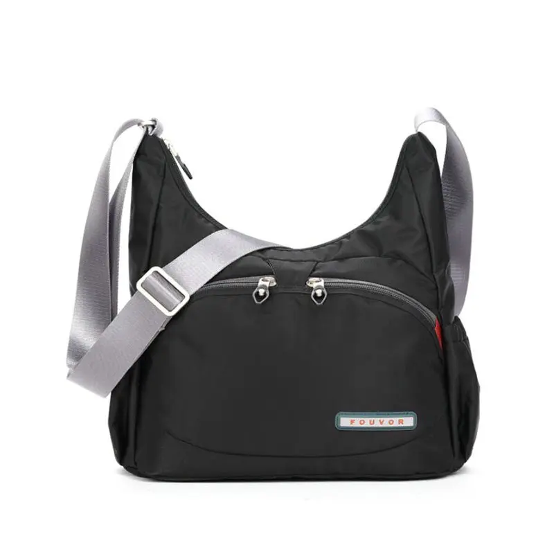 Fouvor женская сумка через плечо, Женская Повседневная сумка-мессенджер для ежедневных покупок, высококачественные сумки через плечо для женщин Bolsos Mujer - Цвет: Черный