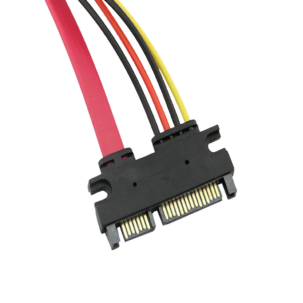 50 см 22 Pin штекер 7 + 15 SATA Женский Кабель питания данных Serial ATA M/F Combo удлинитель