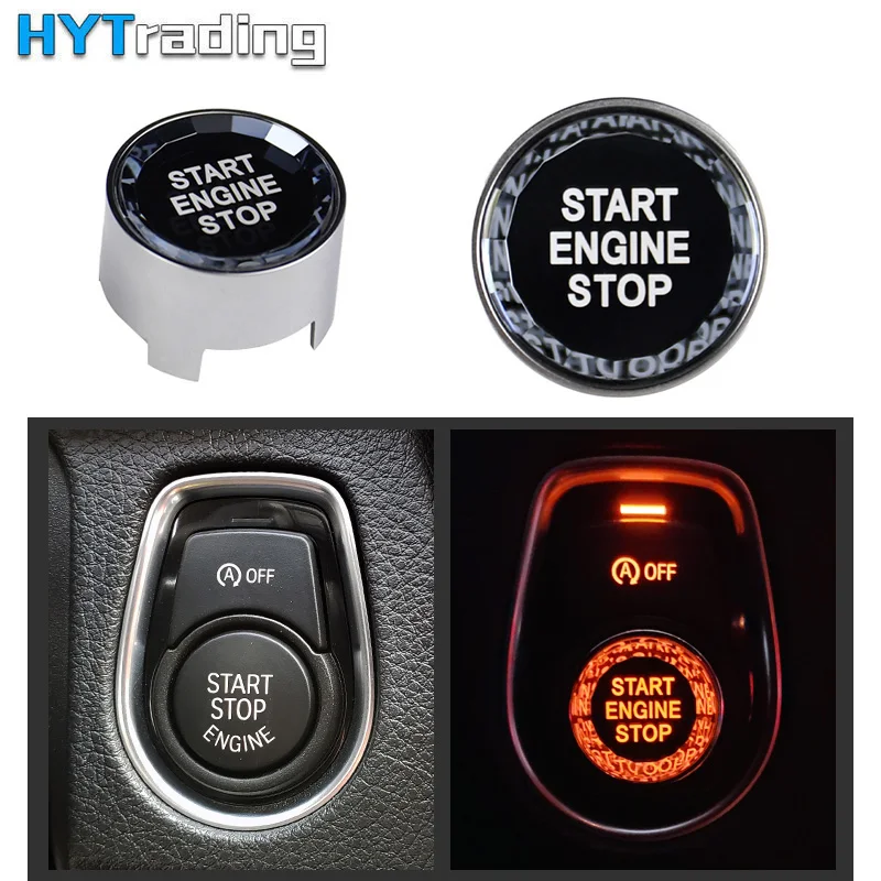 

HYMY Car Auto Crystal Cover Start Stop Engine Switch Button For RHD LHD Bling BMW F10 F15 F16 F20 F25 F26 F30 F34 F48 G30 G20