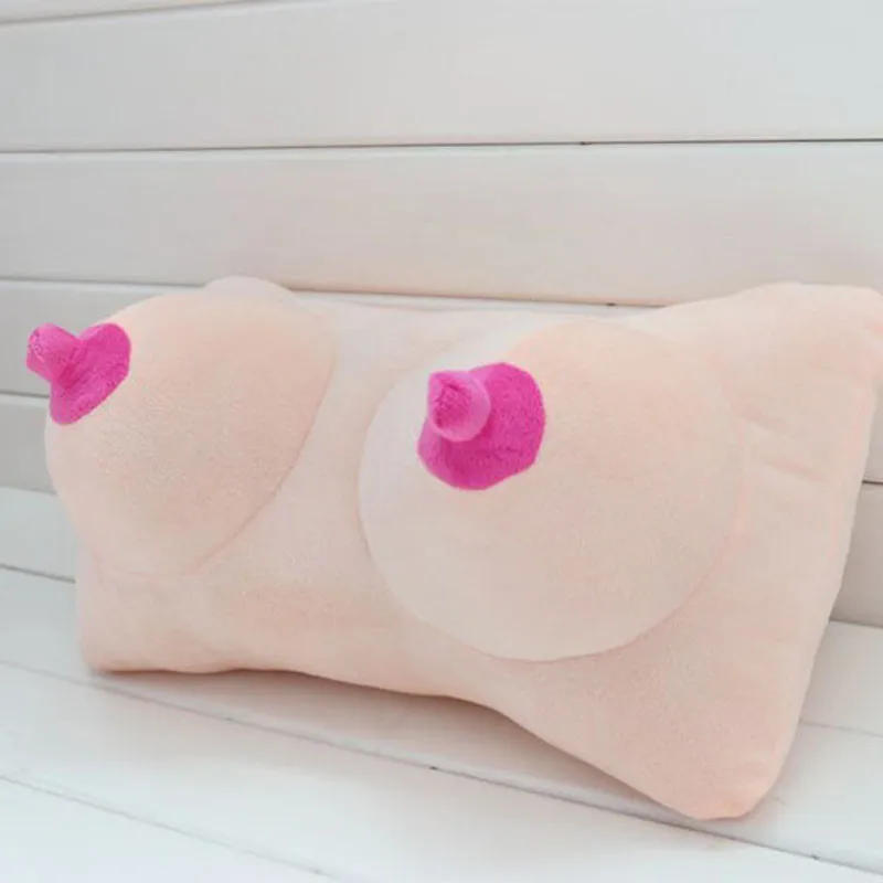 New Creative Plush Cushion Big Boobs Pillow Gift Breast Toy Penis