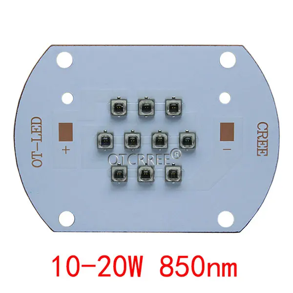 Высокая Мощность светодиодный 3535 чип 730nm 850nm 940nm IR светодиодный инфракрасный мощностью 10 Вт, 20 Вт, 30 Вт, 50 Вт 850 нм 940 нм излучатель светильник светодиодный лазерный диод - Испускаемый цвет: 10-20W 850nm