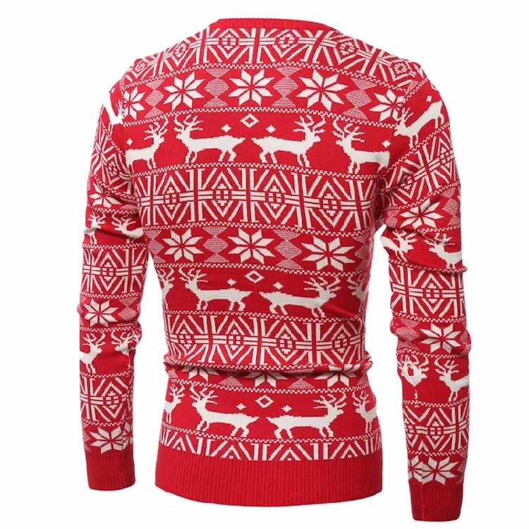 Г. новые зимние Для мужчин S толстые Мода Теплый Рождественский свитер с принтом оленя Повседневное пуловеры; свитеры Для мужчин