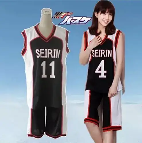 Костюм для игры в баскетбол KUROKO'S SEIRIN School #4 10 11 Kuroko Tetsuya черный баскетбольный