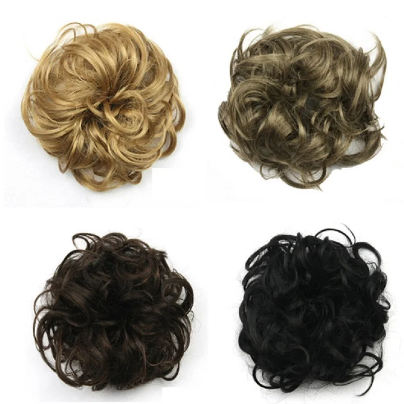 

Naiveroo 16 Colors Bride Free Style Hair Curler Wig Puff Bud Elastic Hairbands Hair Ties/ Women Headwear Solid Hair Accessories