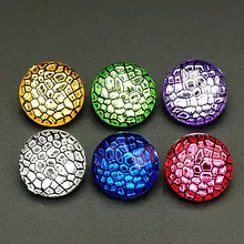 Мода красота 10 шт смешанный Круглый купол Змеиный узор 18 мм застёжка, бусинка застежка браслета ювелирные изделия NS0053