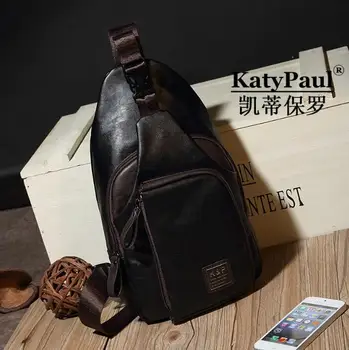 

newhotstacy bag 11020417 new men's pu leather single shoulder cross body chest bag