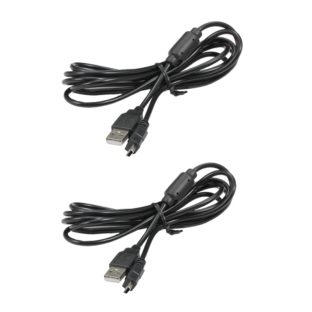 

2PCS 1.8 m/5.9ft Black USB Charge Cable Game Handle Charging Cord With Magnetic Ring For Sony PS3 Wireless Controllers