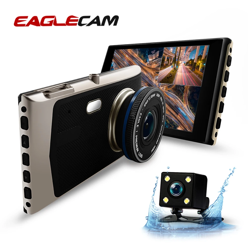 

4.0" Car Dash Cam Full HD 1080P 170 Degree Video Recorder Dual Lens Vehicle Camera Car DVR with Rear View G-sensor Night Vision