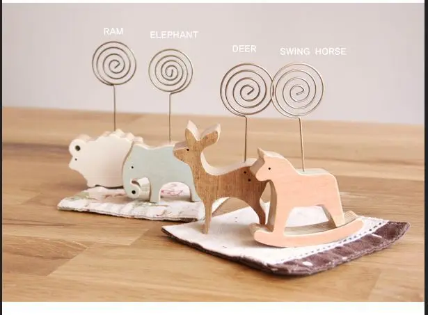 Wedding-favors-New-Cute-Animal-Wooden-Place-card-holder-DHL-free-shipping-100-pcs (2)