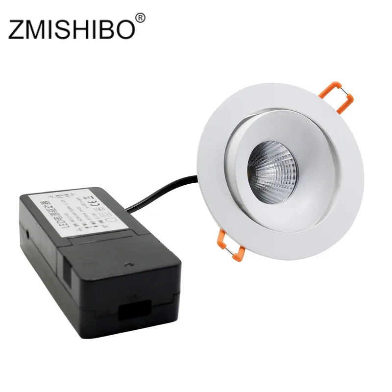 

ZMISHIBO LED Downlights Beam Angle 20 Degree Adjustable 90mm Cut Hole Recessed Ceiling Lamp for Home Fixtures 220V-240V Driver