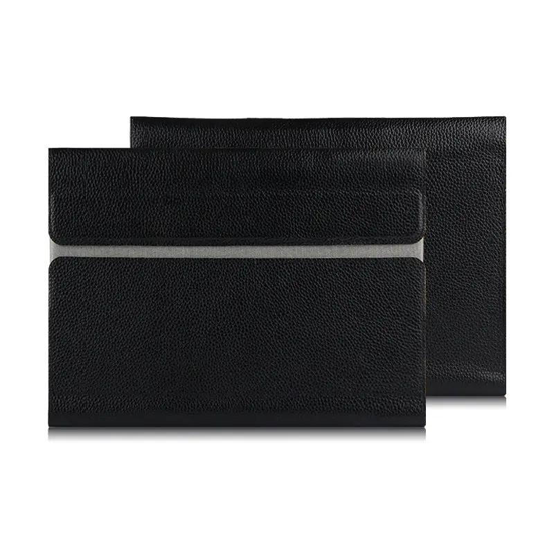 Натуральная кожа для lenovo Yoga Tab 3 10 чехол Обложка Tab3 10 чехол Защитный чехол для планшета YT3-X50M X50L yt3 X50F 10," из воловьей кожи - Цвет: black