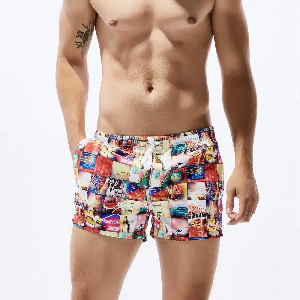 

2019 Quick Dry Summer Beach Shorts For Mens Surfing Shorts Swimming Trunks Sport Pants Swimsuit Breathable Swimwear Beach Wear