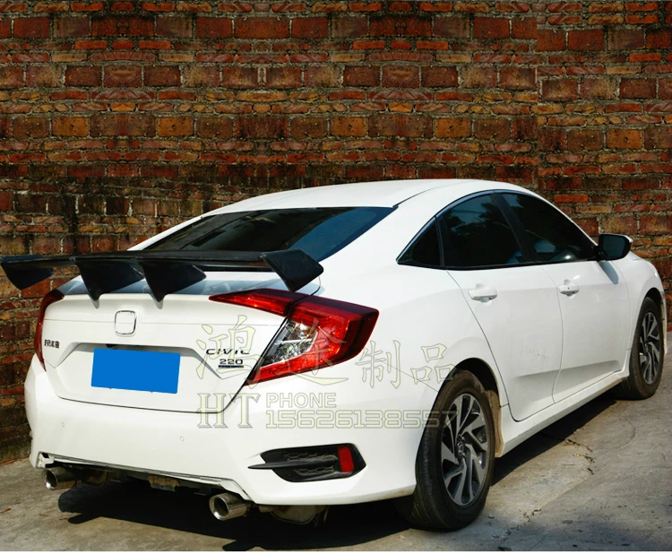 Подходит для HONDA CIVIC 1O GEN 2016 RS задний спойлер из углеродного волокна крыло|Спойлеры