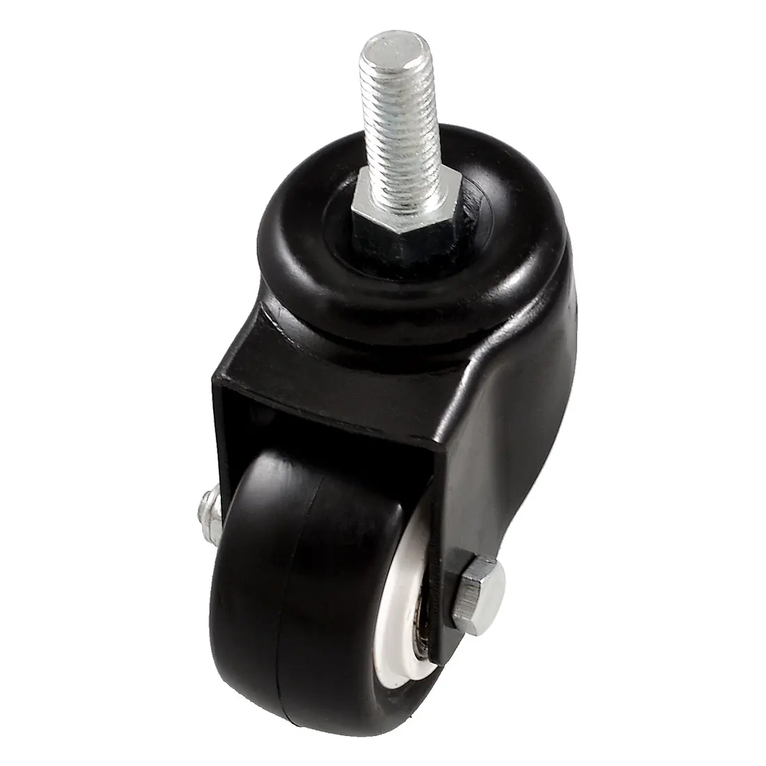 

Threaded Stem 2" Dia Plastic Wheel Rotatable Shopping Trolley Caster Black