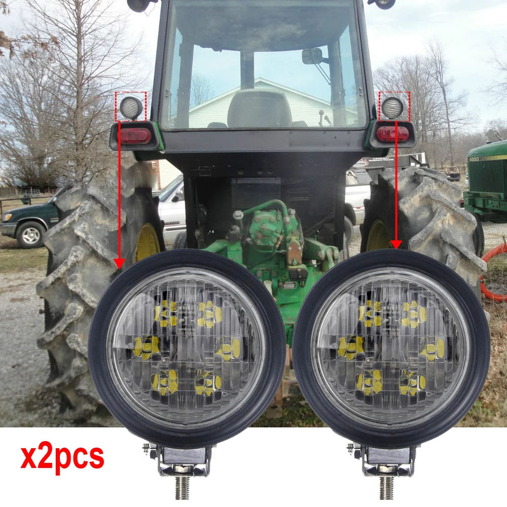 PAR36 LED верхняя кабина или крыло подсветка перил Нижнее крепление для JD Kubota Massey