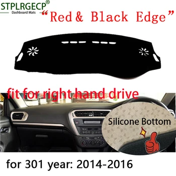 

Stplrgecp right hand drive Double layer Dash Mat Dashmat Dashboard Cover Sun Shade Dash Board Cover Carpet for Peugeot 301