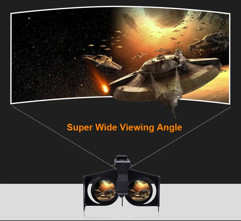 Портативный VR Fold V1 Google картонная коробка складная Виртуальная реальность 3D очки