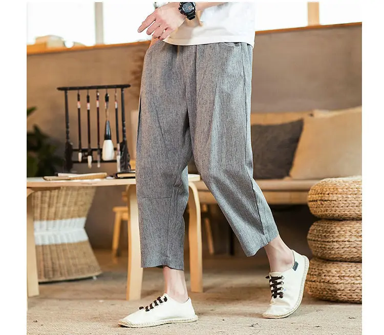 De Linho De Algodão Estilo Chinês Masculino