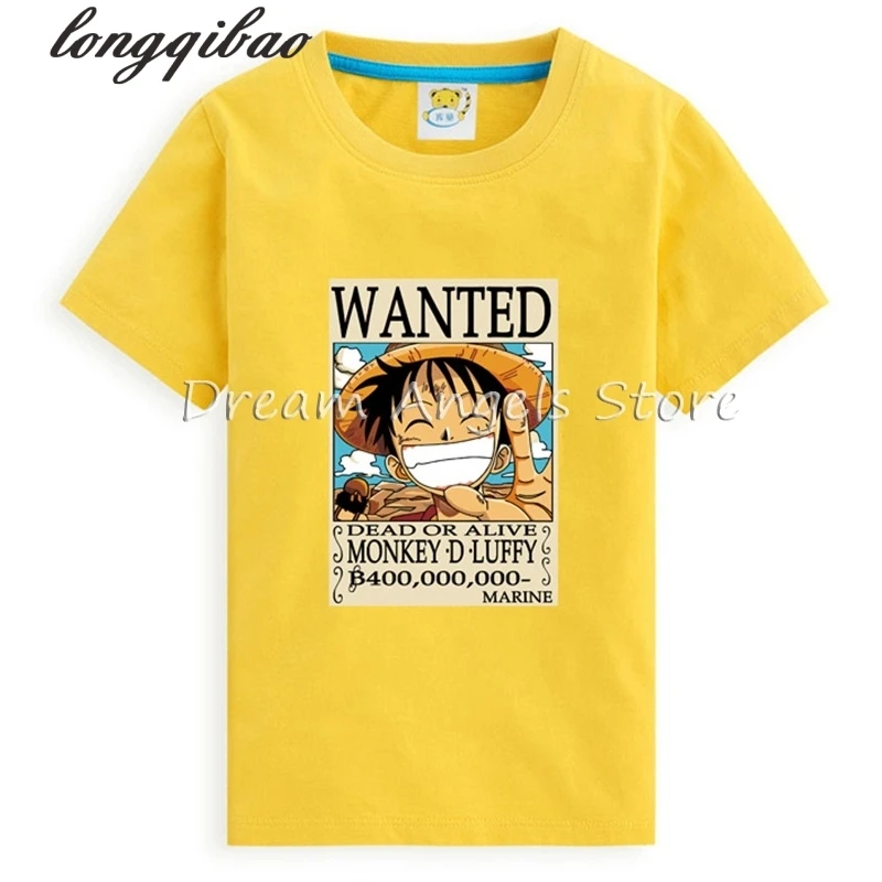 

Boys summer 2018 children's wear short sleeve Piece Luffy children Older children bottoming shirt Korean Boys T-shirt