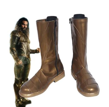 

Justice League Arthur Curry Aquaman Superhero Cosplay Boots Shoes Party Cosplay Show Boots Custom Made for Adult Men Shoes