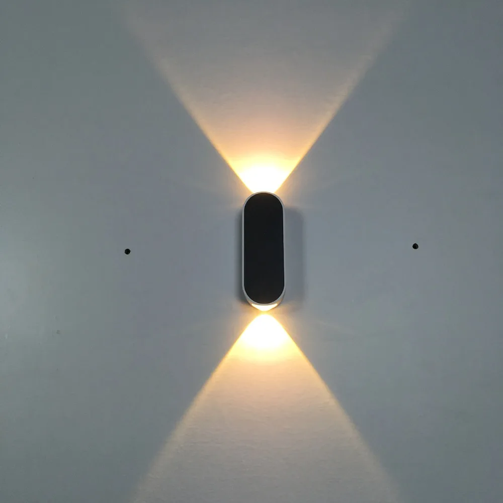 Oval Creative LED Wall Lamp 2w 6w Up And Down Luminescent