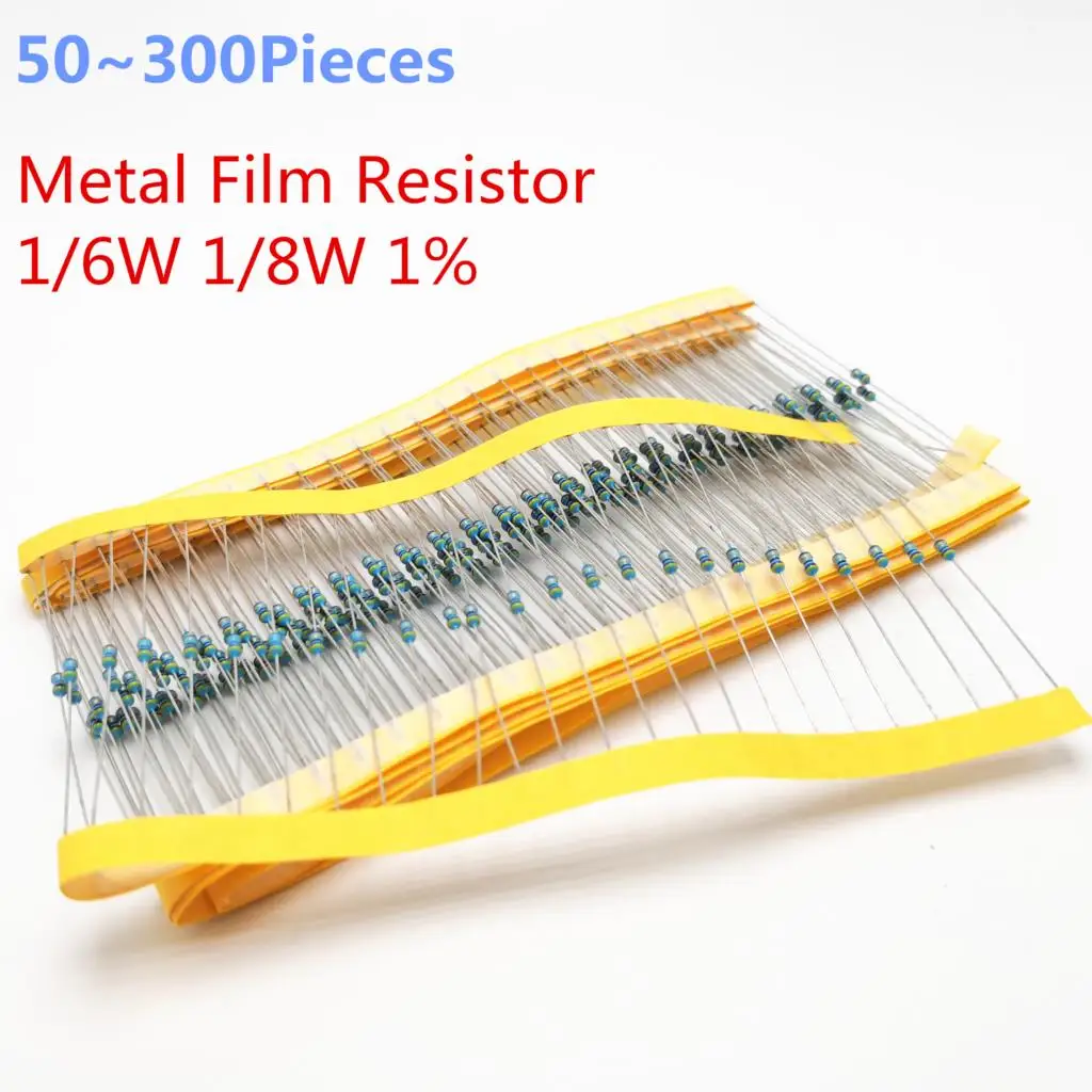 

50~300pcs 1/6W Original 100Kohm 1/6W equal to 1/8W 1% Radial DIP Metal Film Axial Resistors 100K ohm 0.125W 0.167W
