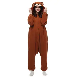 Забавный Kigurumi Polar-флис коричневый-Медведь Пижама-комбинезон с героями мультфильмов пижамы-Хэллоуин-карнавал-маскарад-вечерние-комбинезон