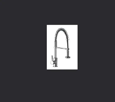 

New Nordic all-copper plating pull-out kitchen faucet hot and cold water sink double sink household sink splash water XT-148