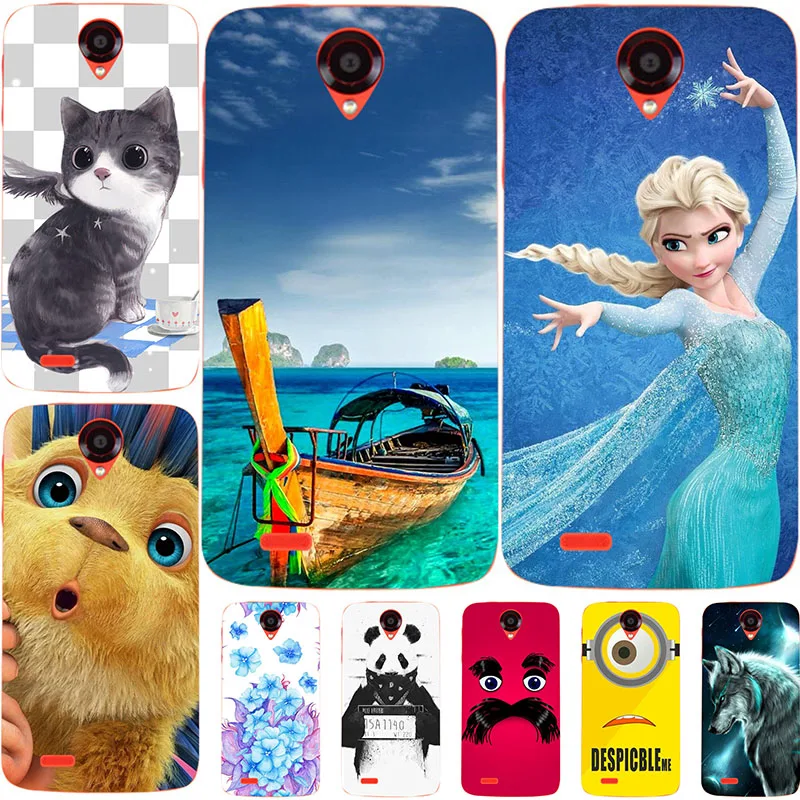 

Fashion Cartoon Printing Soft Silicone Case For Lenovo S650 S 650 Phone Bag Cat Landscape Drawing Back Cover Coque Hot