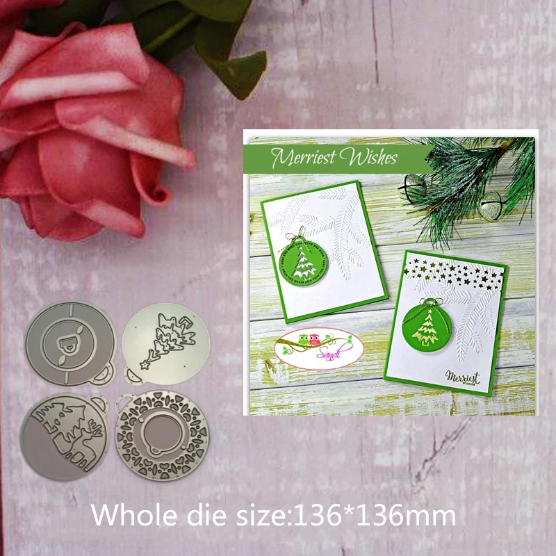 

Christmas theme Metal Steel Cutting Embossing Dies For Scrapbooking paper craft home decoration Craft 13.6*13.6 cm