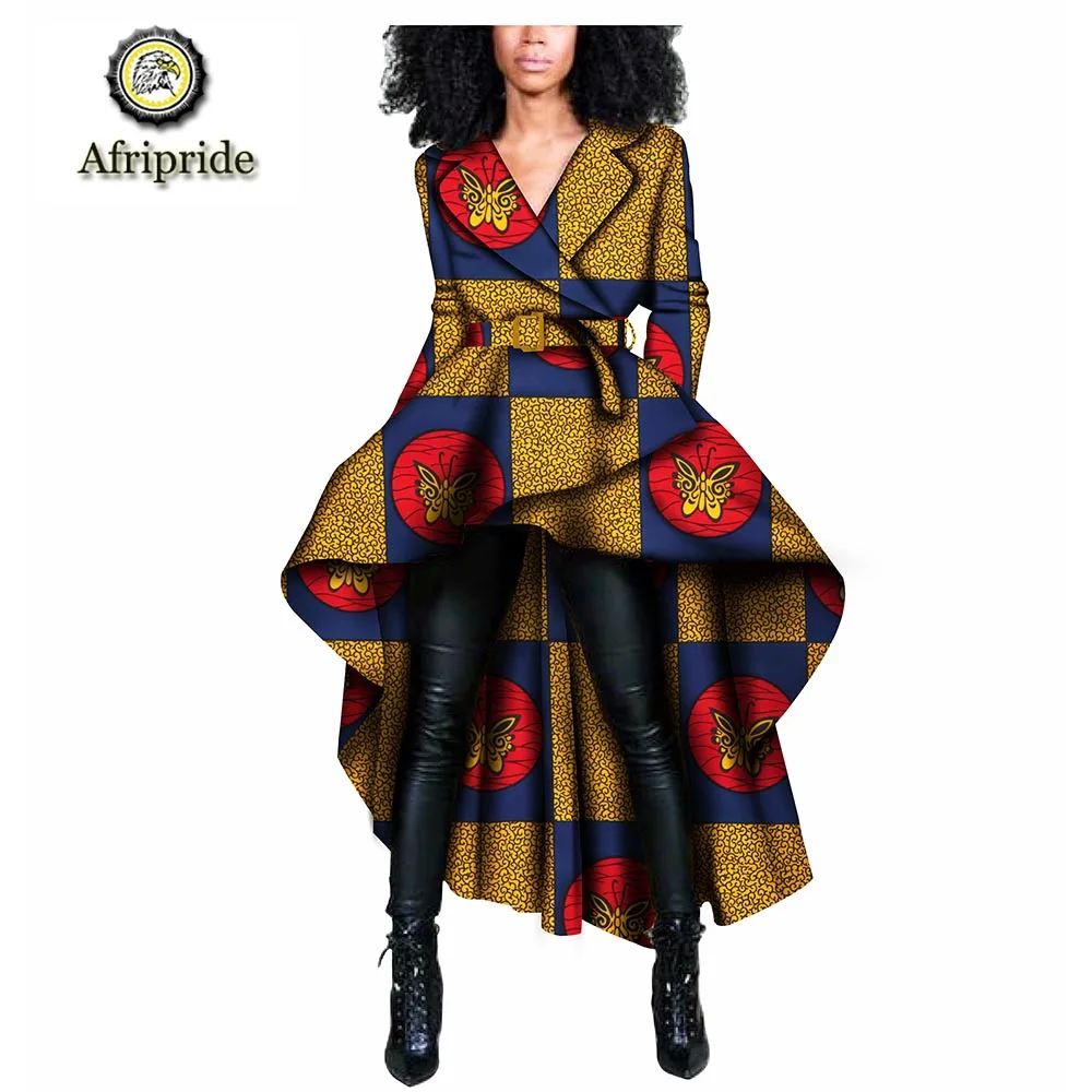 2019 AFRIPRIDE african coats for women bazin riche ankara print coat